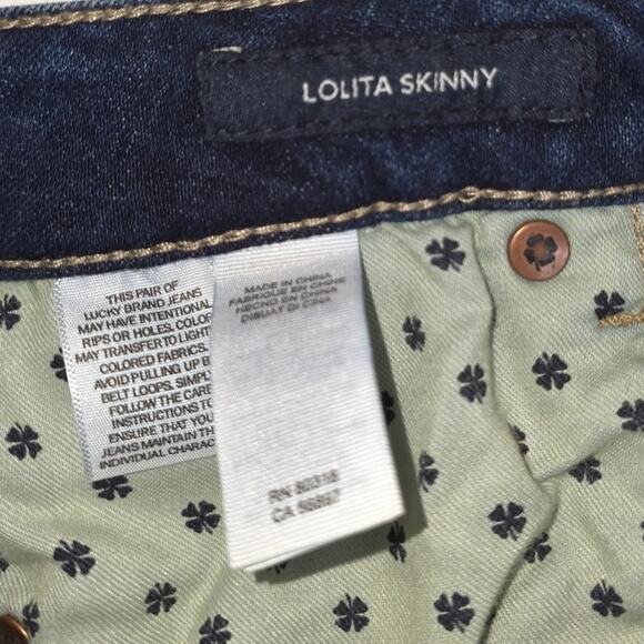 Lucky Brand Jeans Womens 4/27 Blue Ankle Lolita Skinny Dark Wash Denim Stretch - Picture 6 of 12
